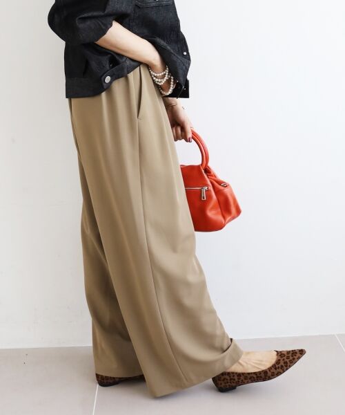 le.coeur blanc / ルクールブラン その他パンツ | 《手洗い可能》フルダルダブルタックワイドパンツ | 詳細4