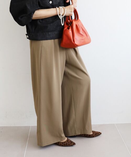 le.coeur blanc / ルクールブラン その他パンツ | 《手洗い可能》フルダルダブルタックワイドパンツ | 詳細5