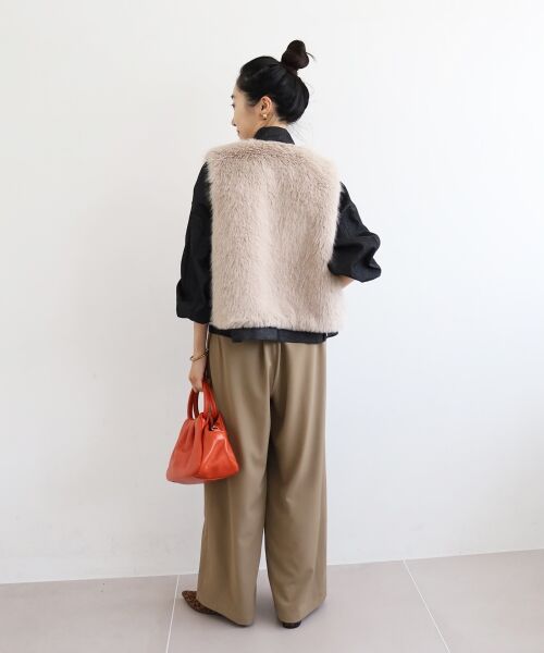 le.coeur blanc / ルクールブラン その他パンツ | 《手洗い可能》フルダルダブルタックワイドパンツ | 詳細8