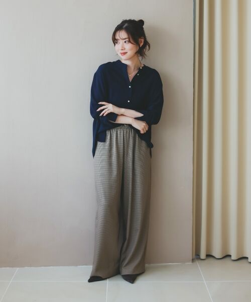 le.coeur blanc / ルクールブラン その他パンツ | 《手洗い可能》ガンクラブチェックドロストパンツ | 詳細10