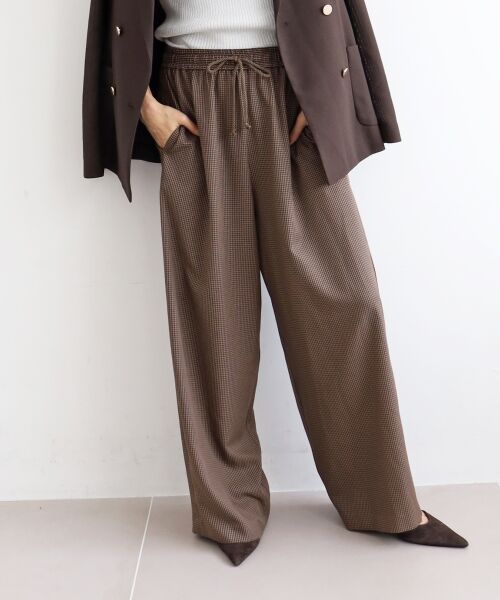 le.coeur blanc / ルクールブラン その他パンツ | 《手洗い可能》ガンクラブチェックドロストパンツ | 詳細14