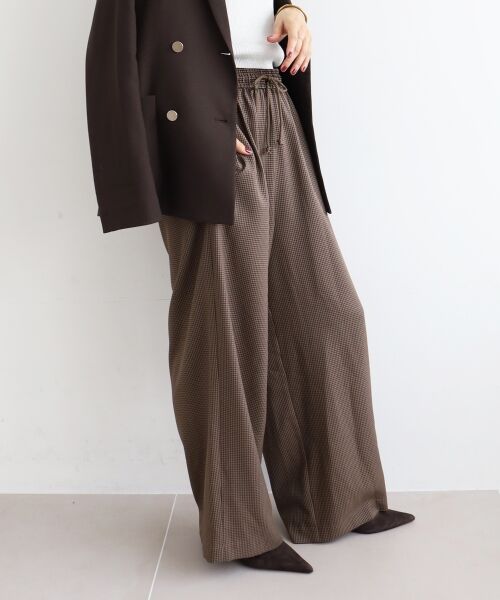 le.coeur blanc / ルクールブラン その他パンツ | 《手洗い可能》ガンクラブチェックドロストパンツ | 詳細15