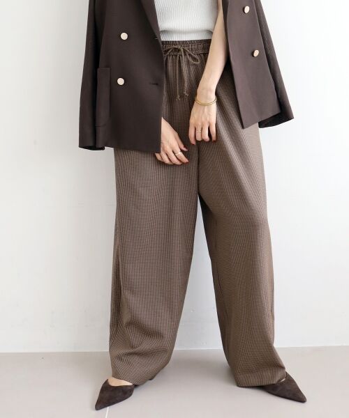 le.coeur blanc / ルクールブラン その他パンツ | 《手洗い可能》ガンクラブチェックドロストパンツ | 詳細17