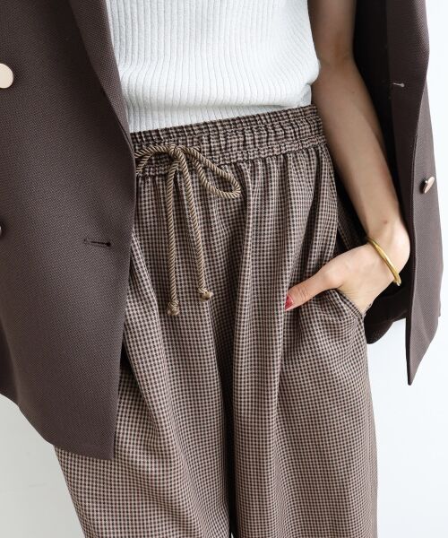 le.coeur blanc / ルクールブラン その他パンツ | 《手洗い可能》ガンクラブチェックドロストパンツ | 詳細18