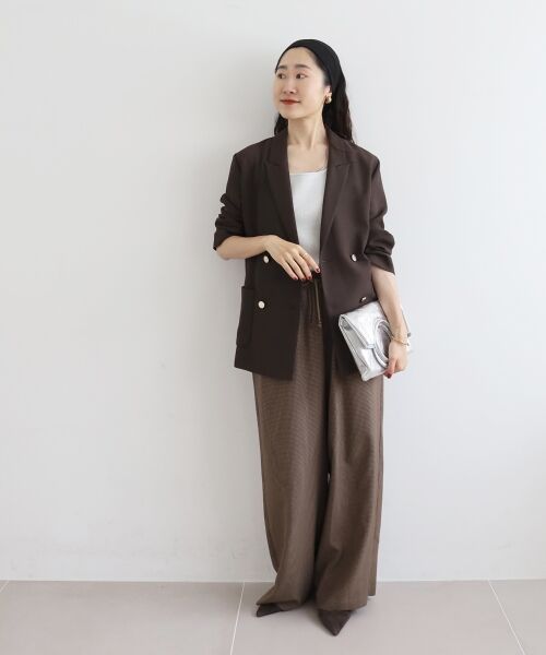 le.coeur blanc / ルクールブラン その他パンツ | 《手洗い可能》ガンクラブチェックドロストパンツ | 詳細19