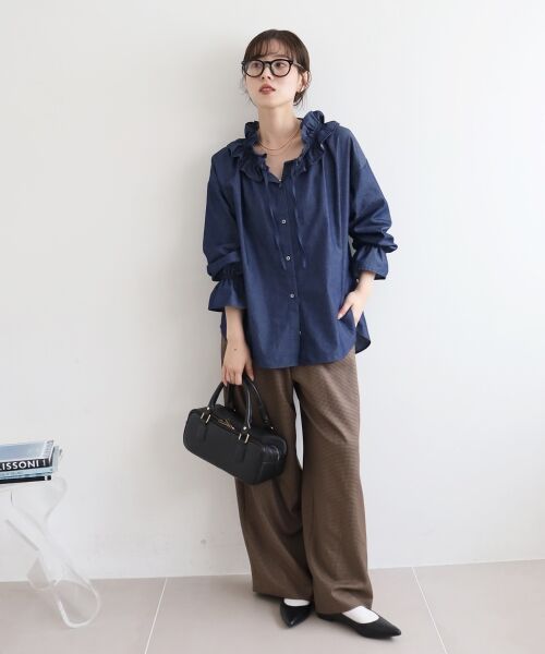 le.coeur blanc / ルクールブラン その他パンツ | 《手洗い可能》ガンクラブチェックドロストパンツ | 詳細20