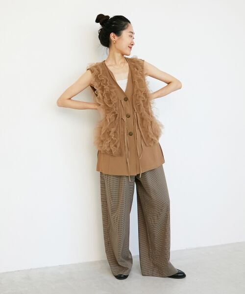 le.coeur blanc / ルクールブラン その他パンツ | 《手洗い可能》ガンクラブチェックドロストパンツ | 詳細8