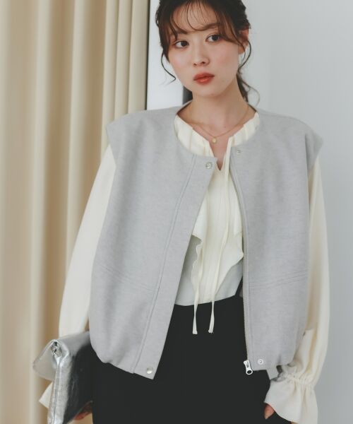 le.coeur blanc / ルクールブラン その他アウター | メルトンバルーンベスト | 詳細13