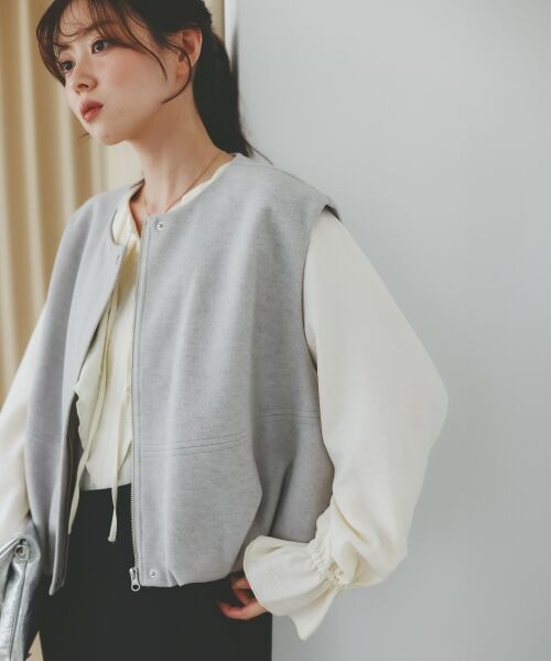 le.coeur blanc / ルクールブラン その他アウター | メルトンバルーンベスト | 詳細15