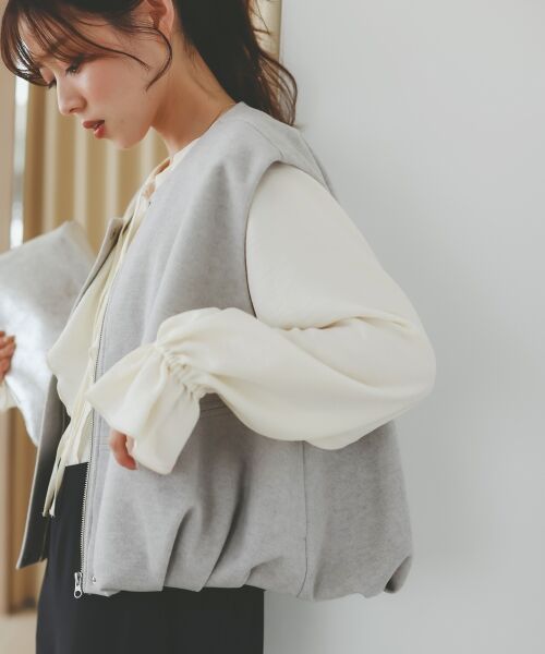 le.coeur blanc / ルクールブラン その他アウター | メルトンバルーンベスト | 詳細17