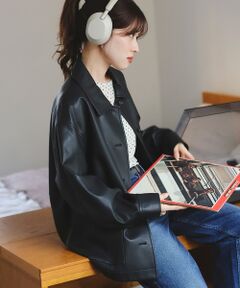 le.coeur blanc / ルクールブラン その他アウター | ステンカラー合皮ジャケット