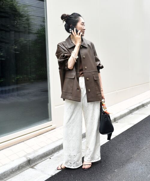 le.coeur blanc / ルクールブラン その他アウター | ステンカラー合皮ジャケット | 詳細21