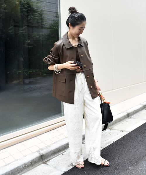 le.coeur blanc / ルクールブラン その他アウター | ステンカラー合皮ジャケット | 詳細22