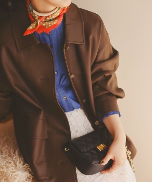 le.coeur blanc / ルクールブラン その他アウター | ステンカラー合皮ジャケット | 詳細23