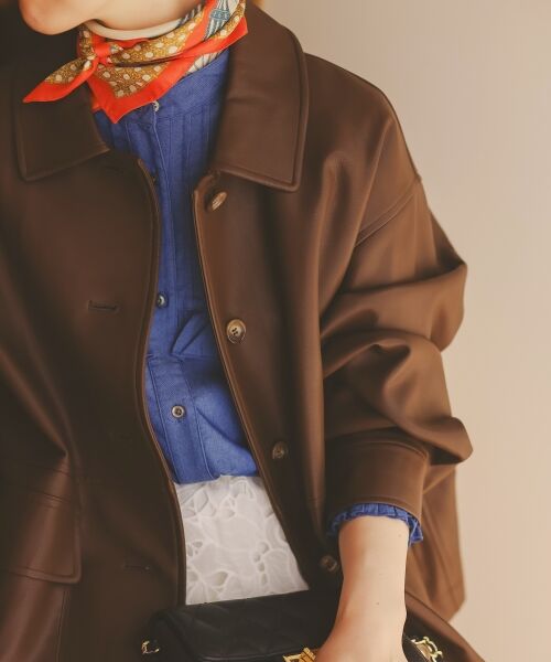 le.coeur blanc / ルクールブラン その他アウター | ステンカラー合皮ジャケット | 詳細24