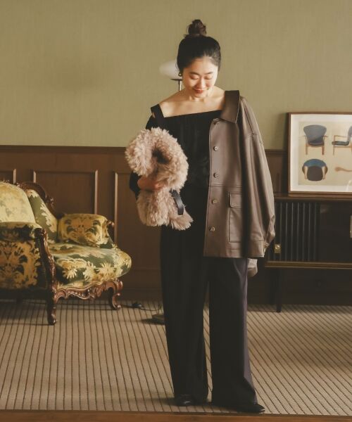 le.coeur blanc / ルクールブラン その他アウター | ステンカラー合皮ジャケット | 詳細28