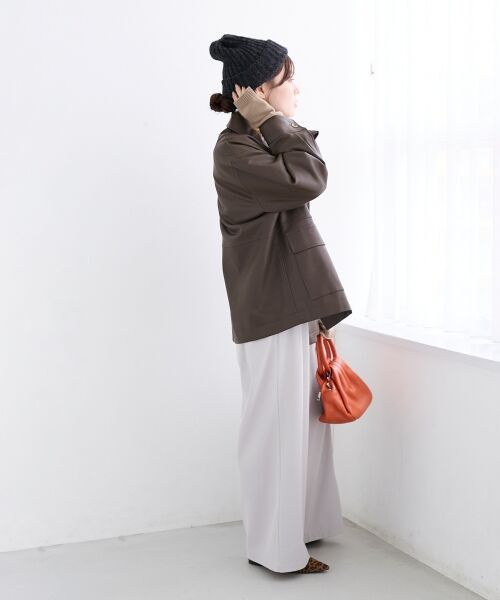 le.coeur blanc / ルクールブラン その他アウター | ステンカラー合皮ジャケット | 詳細6