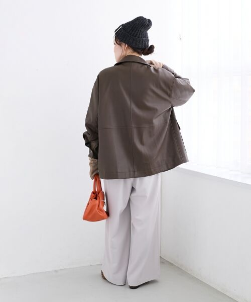 le.coeur blanc / ルクールブラン その他アウター | ステンカラー合皮ジャケット | 詳細7