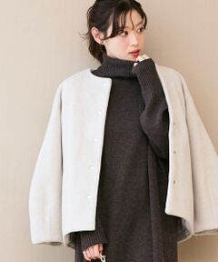 le.coeur blanc / ルクールブラン その他アウター | ノーカラーコクーンミドルコート