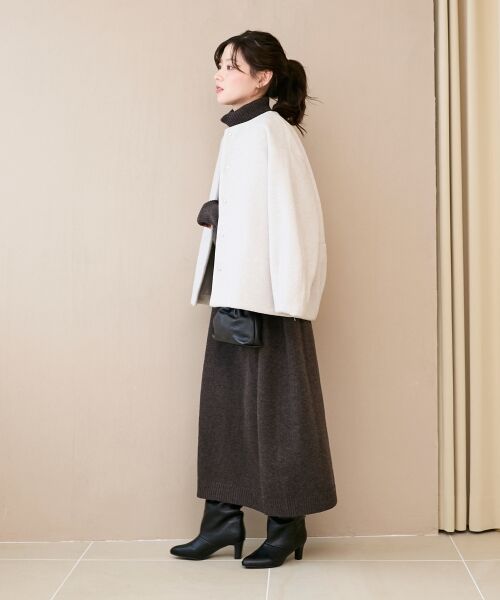 le.coeur blanc / ルクールブラン その他アウター | ノーカラーコクーンミドルコート | 詳細16