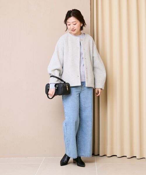 le.coeur blanc / ルクールブラン その他アウター | ノーカラーコクーンミドルコート | 詳細18