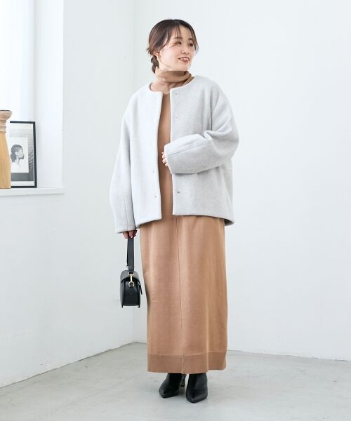 le.coeur blanc / ルクールブラン その他アウター | ノーカラーコクーンミドルコート | 詳細21