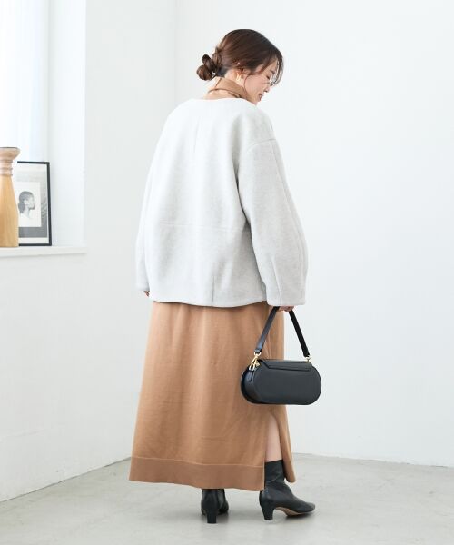 le.coeur blanc / ルクールブラン その他アウター | ノーカラーコクーンミドルコート | 詳細22