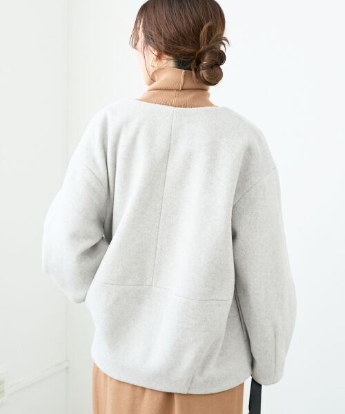 le.coeur blanc / ルクールブラン その他アウター | ノーカラーコクーンミドルコート | 詳細25