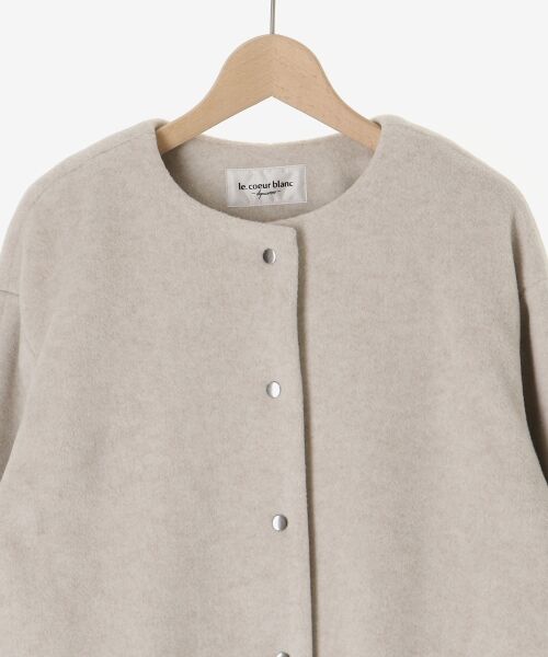le.coeur blanc / ルクールブラン その他アウター | ノーカラーコクーンミドルコート | 詳細28