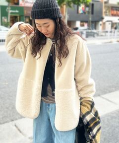 le.coeur blanc / ルクールブラン その他アウター | リバーシブルフェイクムートンコート