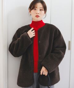 le.coeur blanc / ルクールブラン その他アウター | リバーシブルフェイクムートンコート