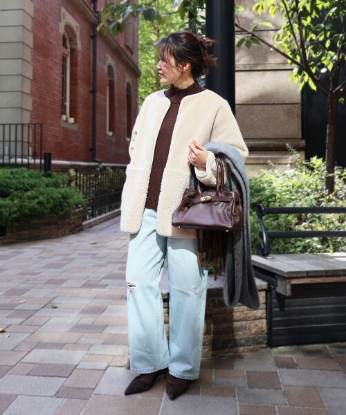 le.coeur blanc / ルクールブラン その他アウター | リバーシブルフェイクムートンコート | 詳細11