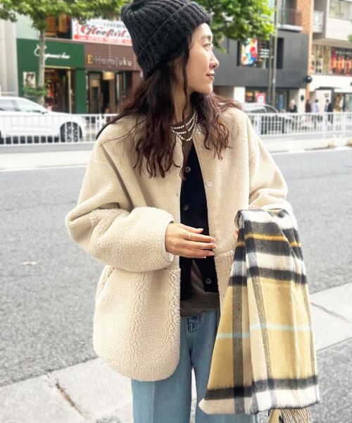 le.coeur blanc / ルクールブラン その他アウター | リバーシブルフェイクムートンコート | 詳細12