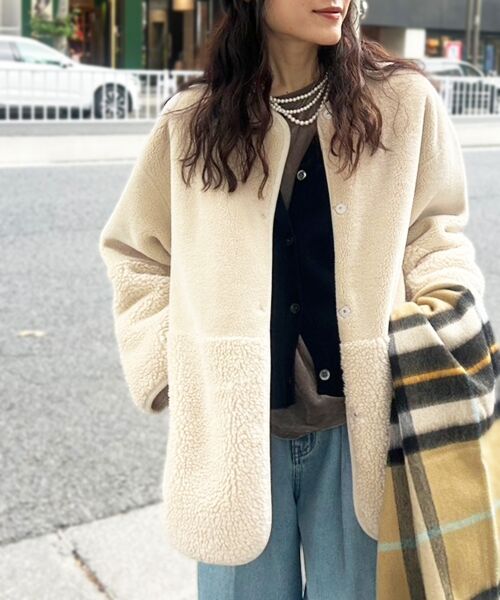 le.coeur blanc / ルクールブラン その他アウター | リバーシブルフェイクムートンコート | 詳細14