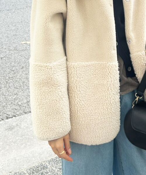 le.coeur blanc / ルクールブラン その他アウター | リバーシブルフェイクムートンコート | 詳細15