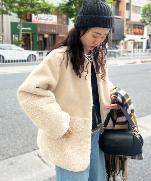 le.coeur blanc / ルクールブラン その他アウター | リバーシブルフェイクムートンコート | 詳細16