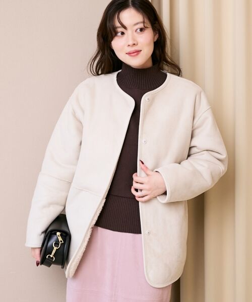 le.coeur blanc / ルクールブラン その他アウター | リバーシブルフェイクムートンコート | 詳細2