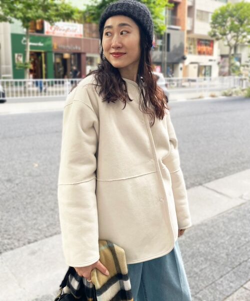 le.coeur blanc / ルクールブラン その他アウター | リバーシブルフェイクムートンコート | 詳細24