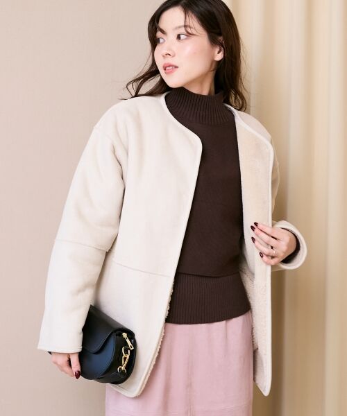 le.coeur blanc / ルクールブラン その他アウター | リバーシブルフェイクムートンコート | 詳細3