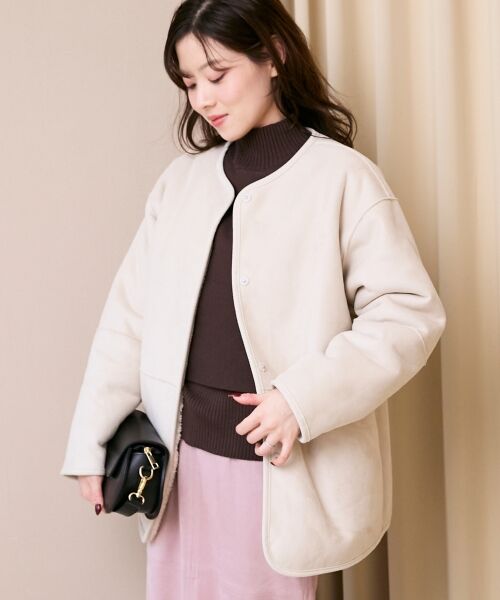 le.coeur blanc / ルクールブラン その他アウター | リバーシブルフェイクムートンコート | 詳細4