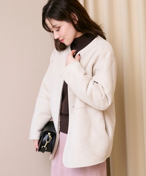 le.coeur blanc / ルクールブラン その他アウター | リバーシブルフェイクムートンコート | 詳細6