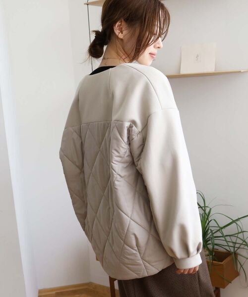 le.coeur blanc / ルクールブラン ブルゾン | ダンボール×キルトノーカラーコクーンブルゾン | 詳細14