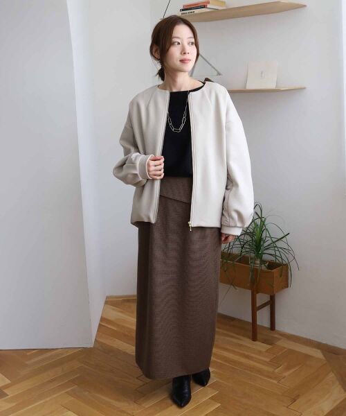 le.coeur blanc / ルクールブラン ブルゾン | ダンボール×キルトノーカラーコクーンブルゾン | 詳細15