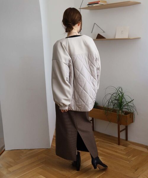 le.coeur blanc / ルクールブラン ブルゾン | ダンボール×キルトノーカラーコクーンブルゾン | 詳細16
