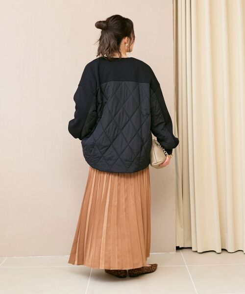 le.coeur blanc / ルクールブラン ブルゾン | ダンボール×キルトノーカラーコクーンブルゾン | 詳細22