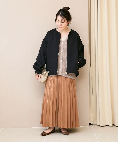 le.coeur blanc / ルクールブラン ブルゾン | ダンボール×キルトノーカラーコクーンブルゾン | 詳細24