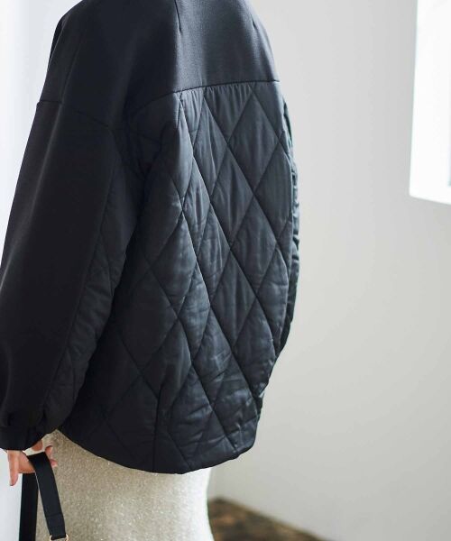 le.coeur blanc / ルクールブラン ブルゾン | ダンボール×キルトノーカラーコクーンブルゾン | 詳細27