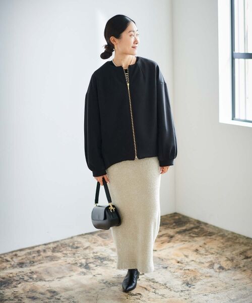 le.coeur blanc / ルクールブラン ブルゾン | ダンボール×キルトノーカラーコクーンブルゾン | 詳細29