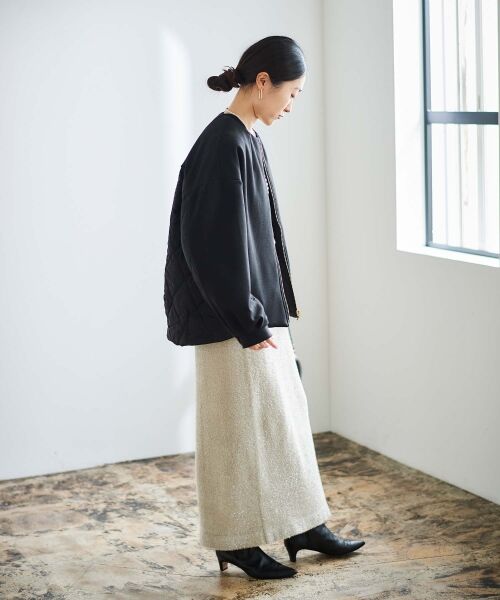 le.coeur blanc / ルクールブラン ブルゾン | ダンボール×キルトノーカラーコクーンブルゾン | 詳細30