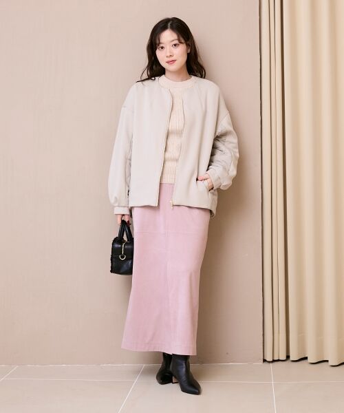 le.coeur blanc / ルクールブラン ブルゾン | ダンボール×キルトノーカラーコクーンブルゾン | 詳細6